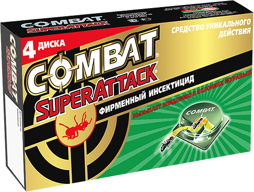 Perangkap racun serangga melawan semut Combat SuperAttack