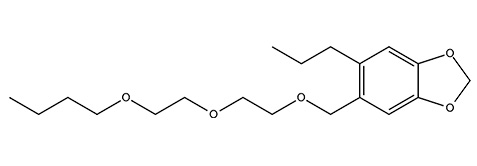 Piperonyl butoxide - memberikan kesan sinergistik apabila digabungkan dengan piretroid.